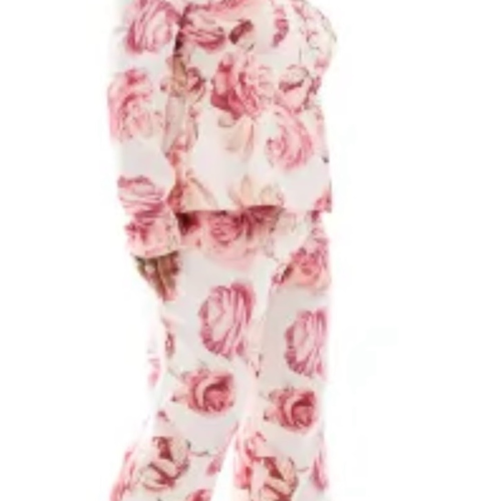 COPY - Floral Pink and White Pants
